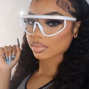 Ladies Clear White Sunglasses
